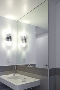 polished fitted mirror