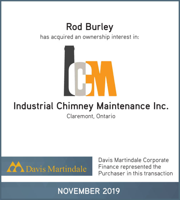 November 2019 Transaction with Rod Burley