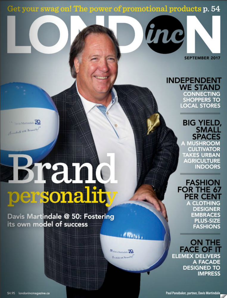 London Inc - Cover Cover of London Inc Magazine with Paul Panabaker holding two Beach Balls