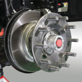 truck brakes close up