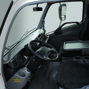 interior of truck cab