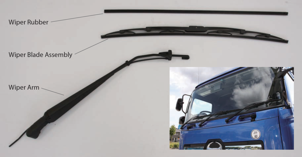 Wiper Assembly - Wiper Rubber, Wiper Blade Assembly and Wiper Arm