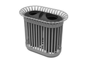 Trash unit with two openings