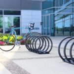 Blue Bike on 350 Bike Racks