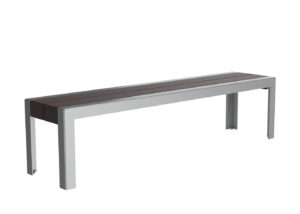 Backless Bench in Brown and Grey