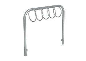 Bike rack with five loops