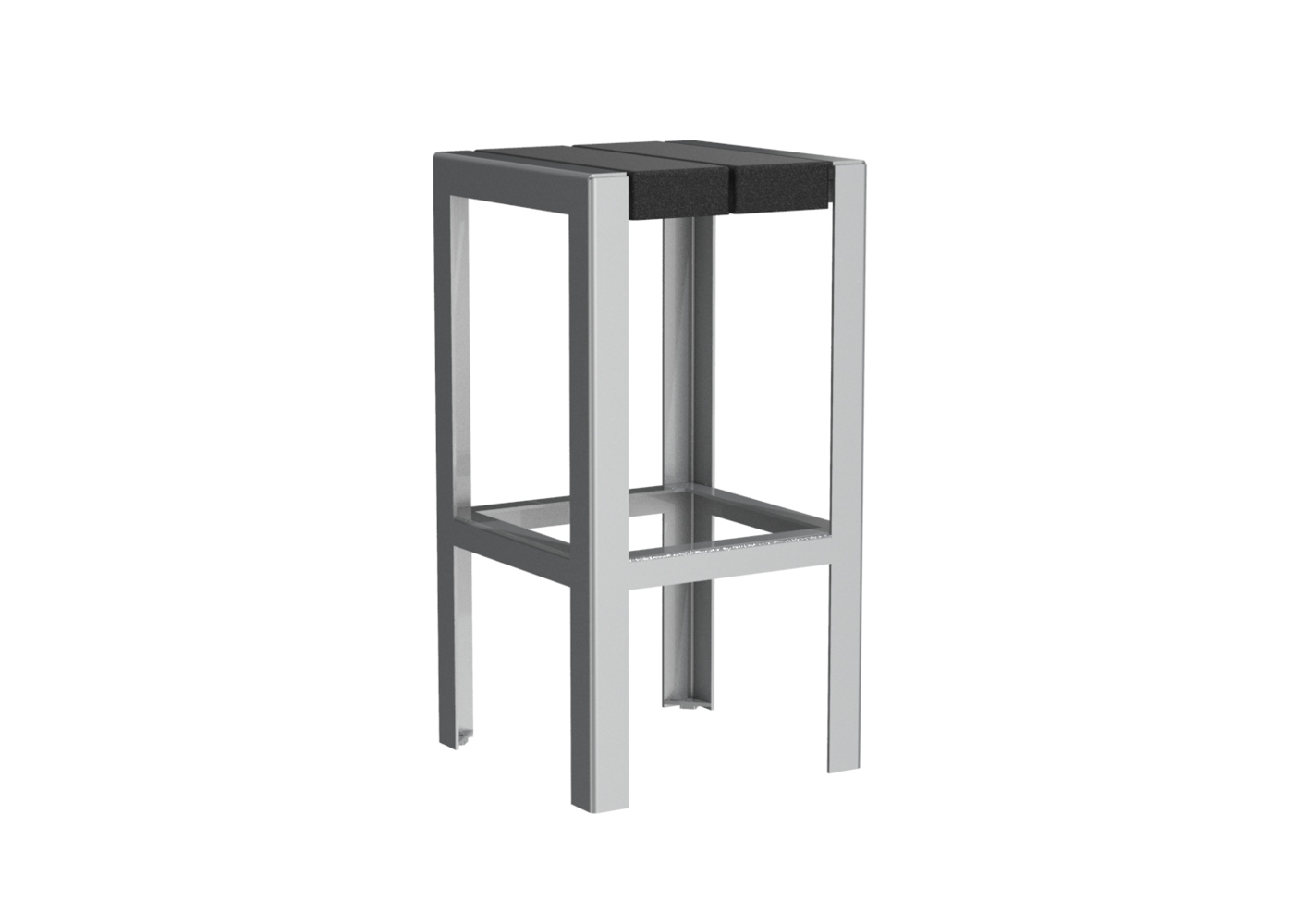 Stool with Black coloured top