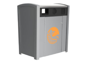 Grey Trash Unit with Maglin Logo