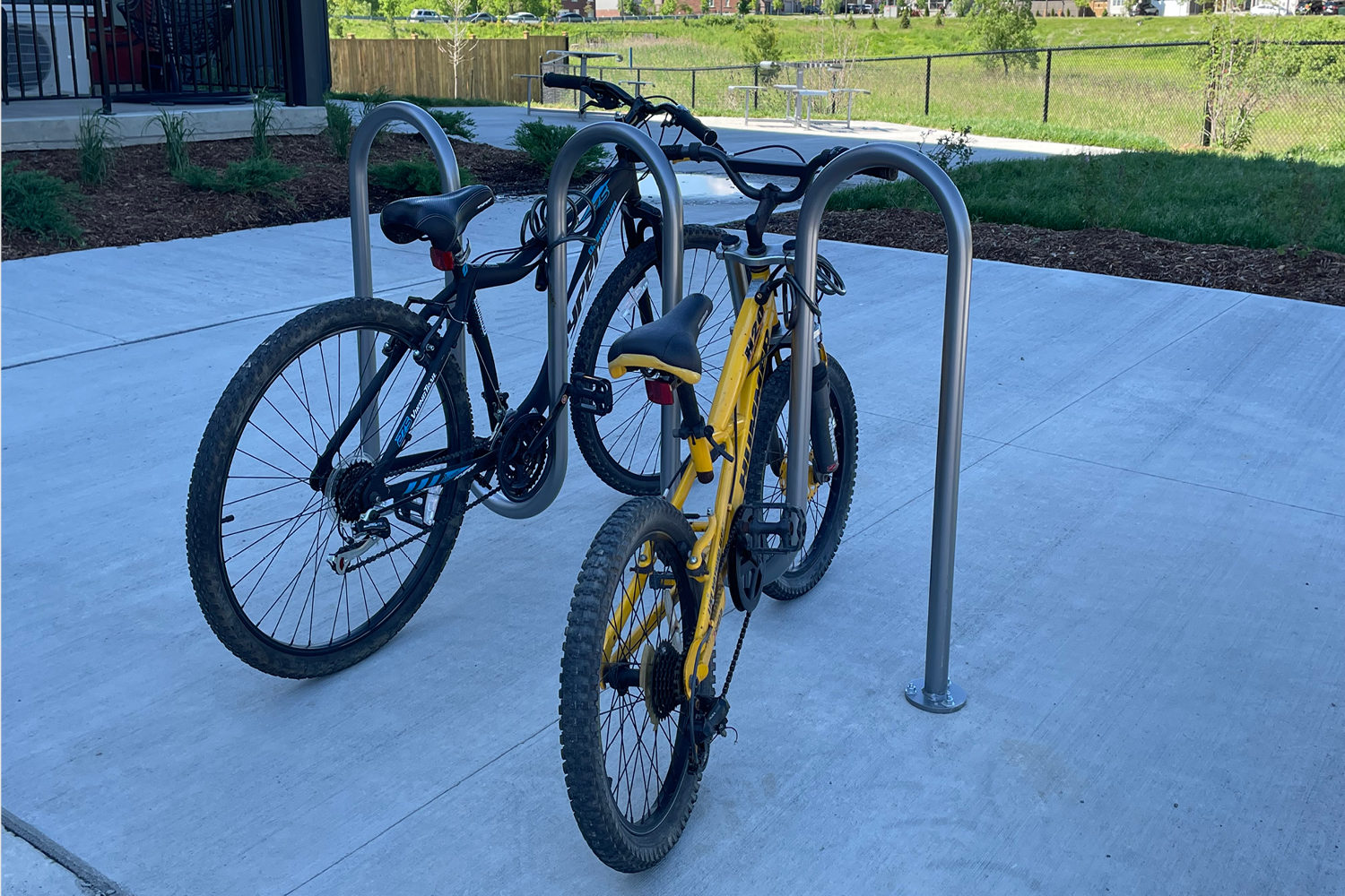 MBR-0400 Bike Racks with bikes locked