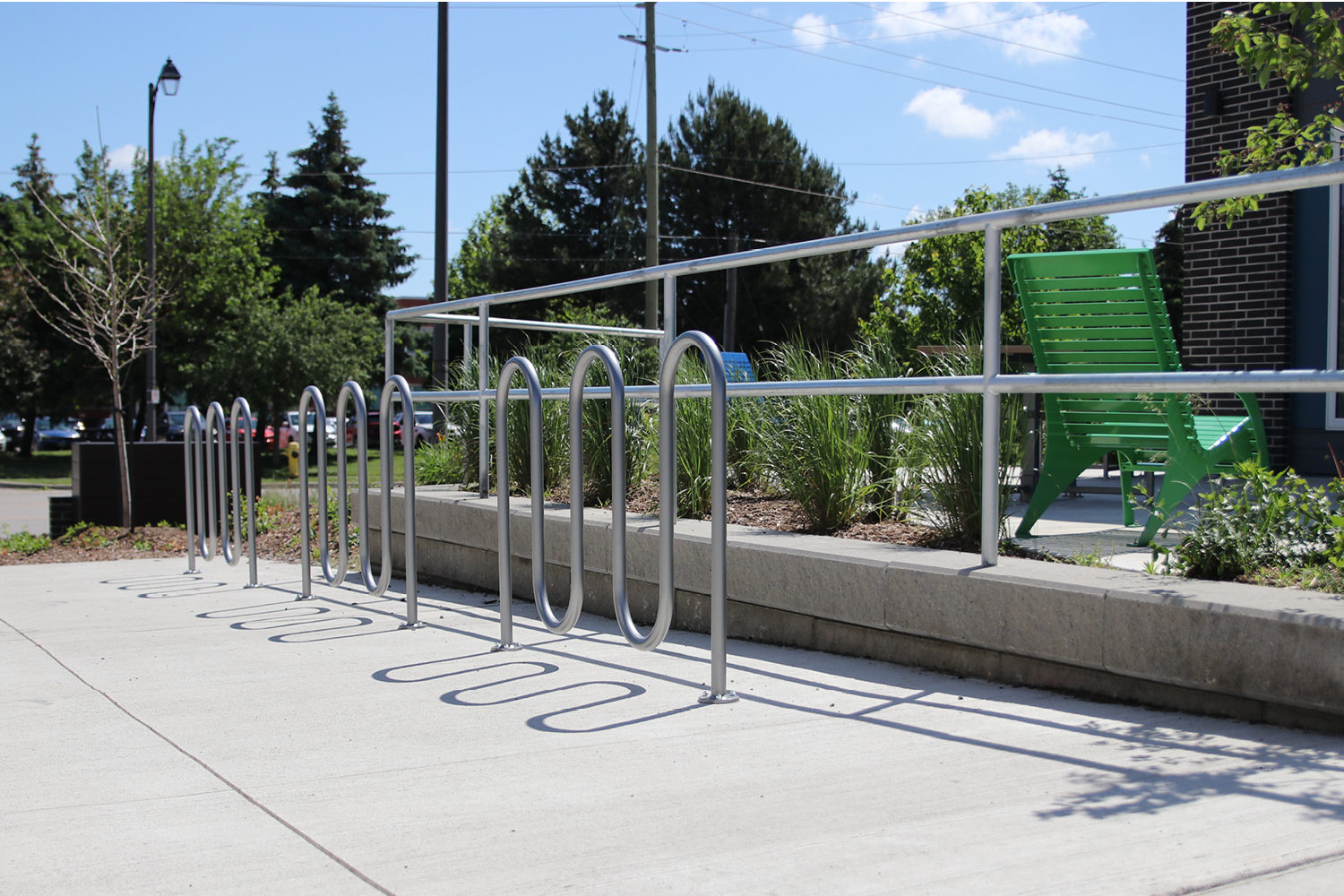 MBR-0400 Bike Racks in front of apartment complex