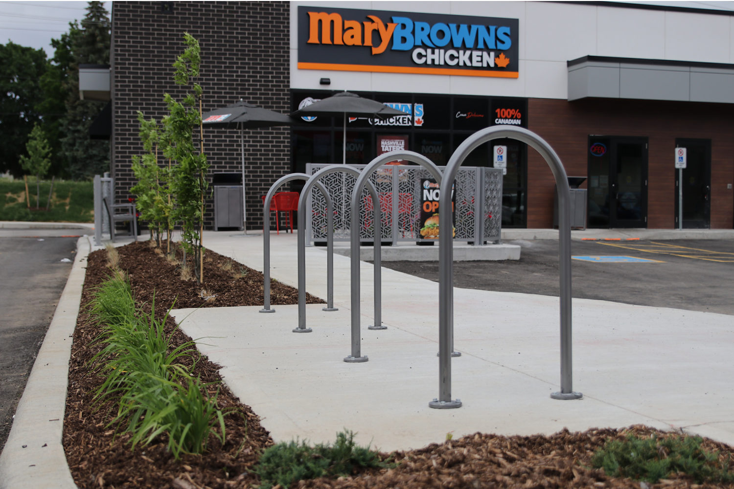 MBR-0500 Bike Racks at Commercial plaza