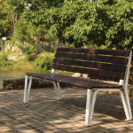 Backed Bench near the river