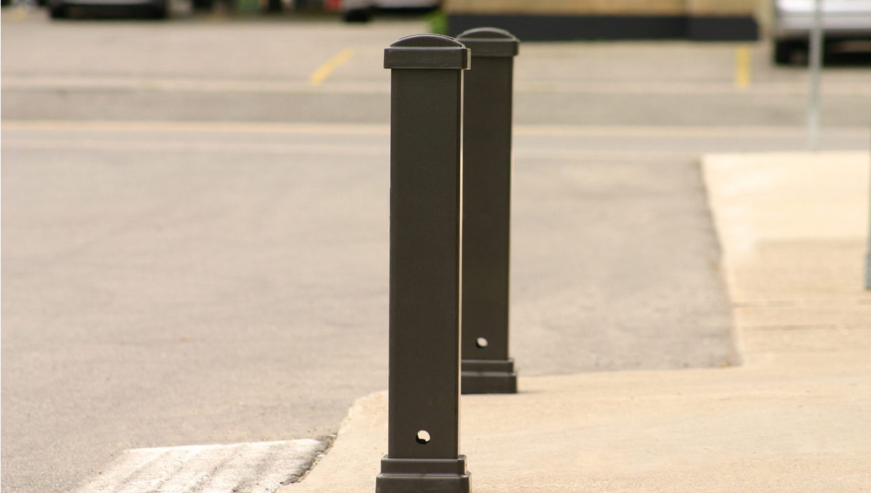 Bollards Near Parking Lot