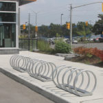 Looped Bike Racks near commercial area