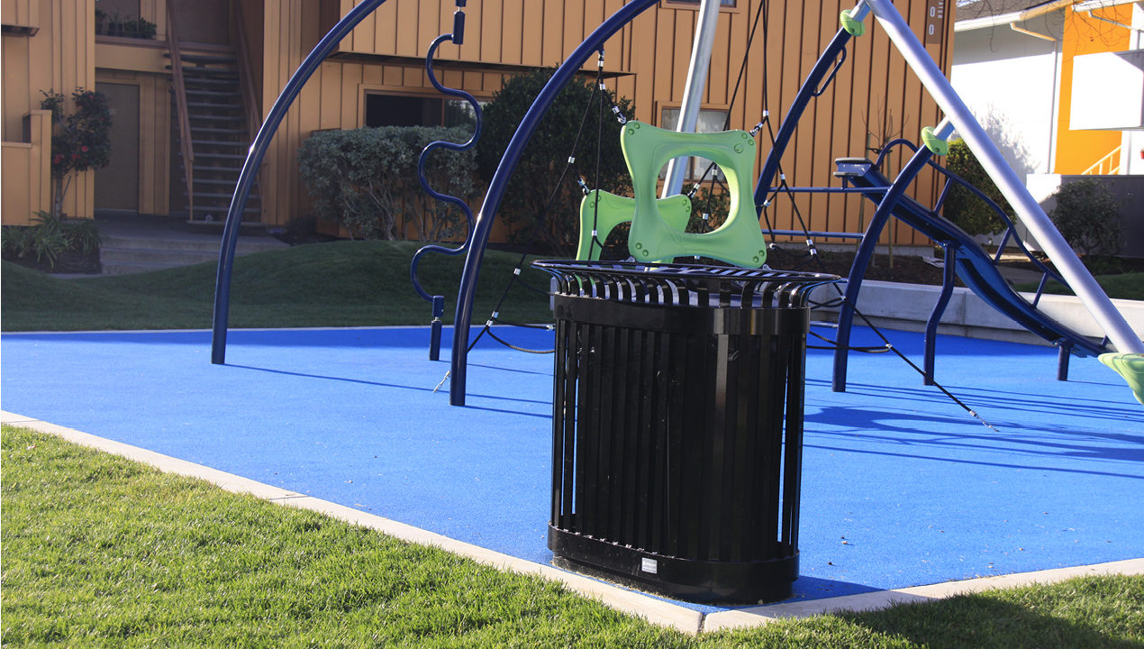 Garbage Unit on Playground