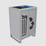 Trash Unit with Recycling 