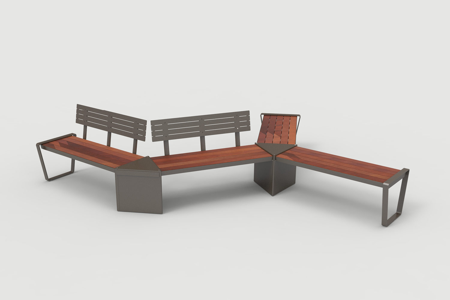 Lexicon Layout LXM1500-00002: Straight, Laser Cut Backrest, Wood, Triangular Modules