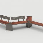 Lexicon Layout LXM1500-00002: Straight, Laser Cut Backrest, Wood, Triangular Modules