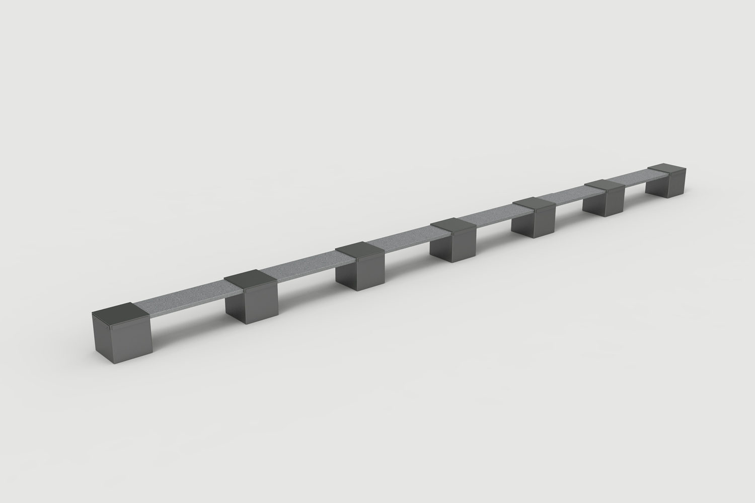 Lexicon Layout LXM1500-00005: Straight, Backless Steel, Square Modules
