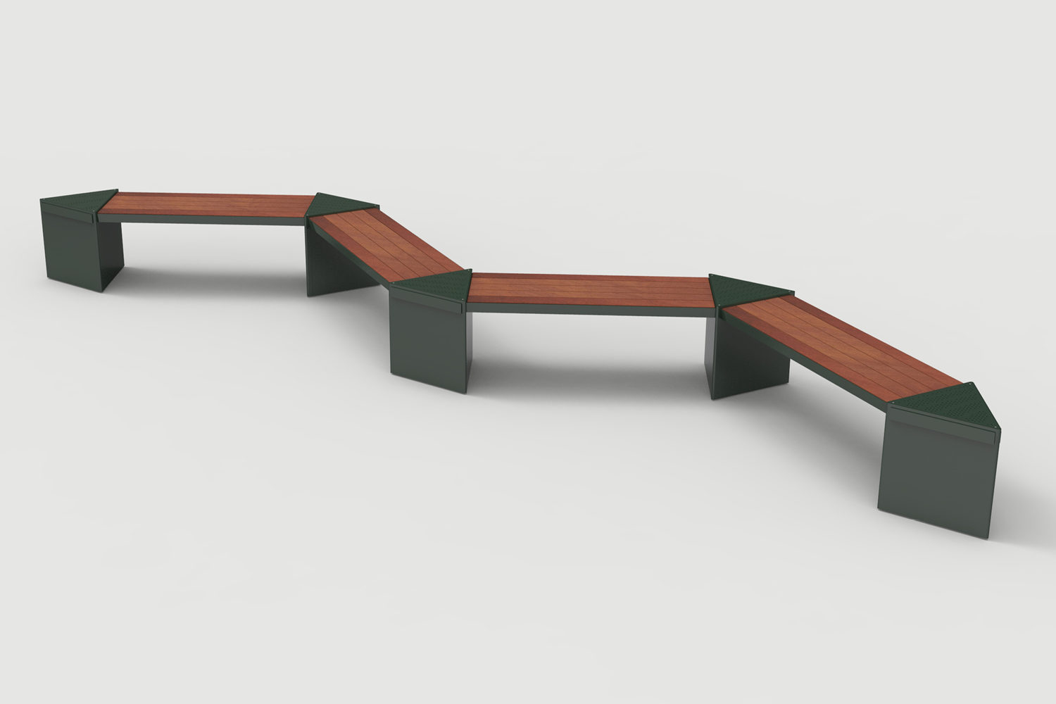 Lexicon Layout LXM1500-00012: Straight, Backless Wood, Triangular Modules