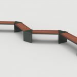 Lexicon Layout LXM1500-00012: Straight, Backless Wood, Triangular Modules