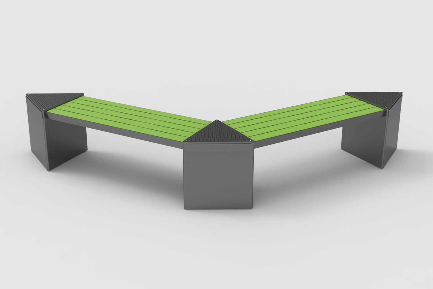 Lexicon Layout LXM1500-00015: Straight, Backless HDPE, Triangular Modules