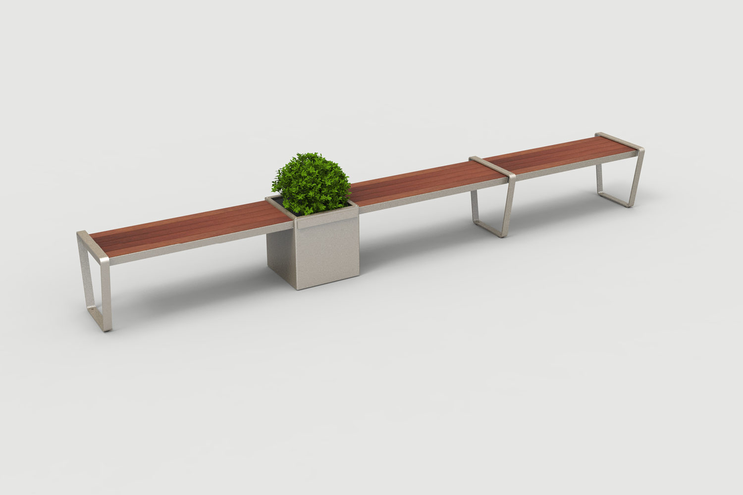 Lexicon Layout LXM1500-00018: Straight, Backless Wood, Armless, Square Planter