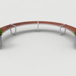Lexicon Layout LXM1500-00021: Curved, Backless Wood, Square Planters