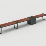 Lexicon Layout LXM1500-00031: Straight, Backless Wood, Armless, Square Module