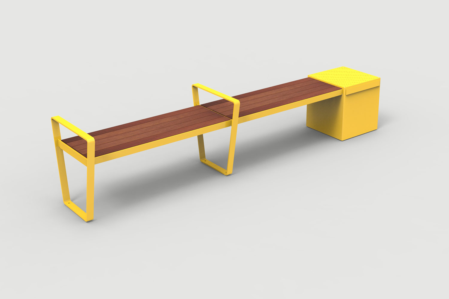 Lexicon Layout LXM1500-00038: Straight, Backless Wood, Arms, Square Module