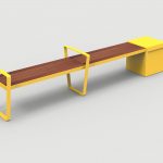 Lexicon Layout LXM1500-00038: Straight, Backless Wood, Arms, Square Module