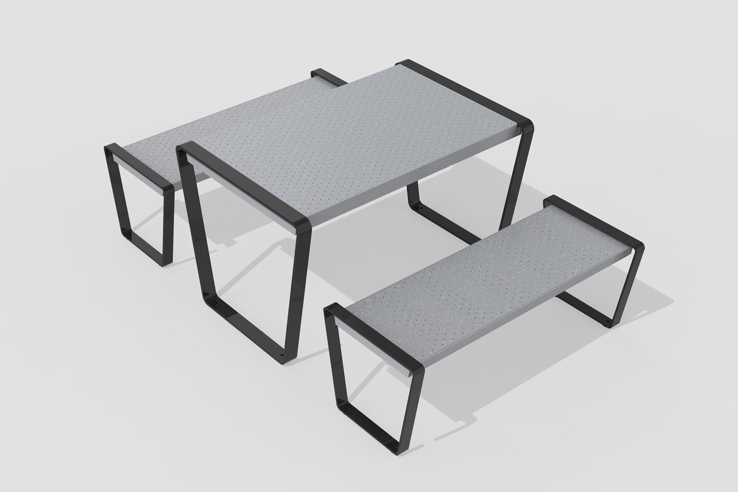 Lexicon Layout LXM1500-00072: 4' Table, 4' Benches, Steel