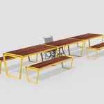 Lexicon Layout LXM1500-00095: 6' Tables, 6' Benches, Wheelchair Accessible