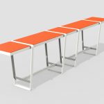 Lexicon Layout LXM1500-00112: 4' Bar Height Tables, 2' Side and Middle Extensions, HDPE