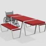 Lexicon Layout LXM1500-00115: 4' Table, 2' End Extensions, 4' Benches, Steel