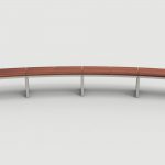 Ogden Layout OGM1900-00005: Arc, left to right slats, ipe wood, square legs