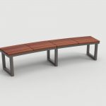 Ogden Layout OGM1900-00006: arc, left to right slats, ipe wood, square legs