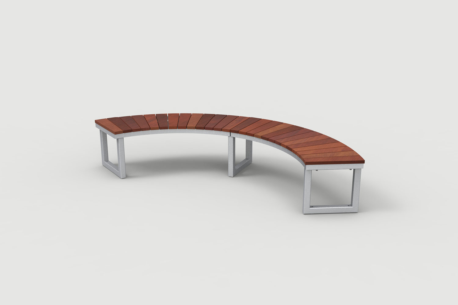 Ogden Layout OGM1900-00013: Arc, front to back slats, ipe wood, square legs