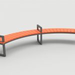 Ogden Layout OGM1900-00014: Arc, front to back slats, hdpe, square arms and legs