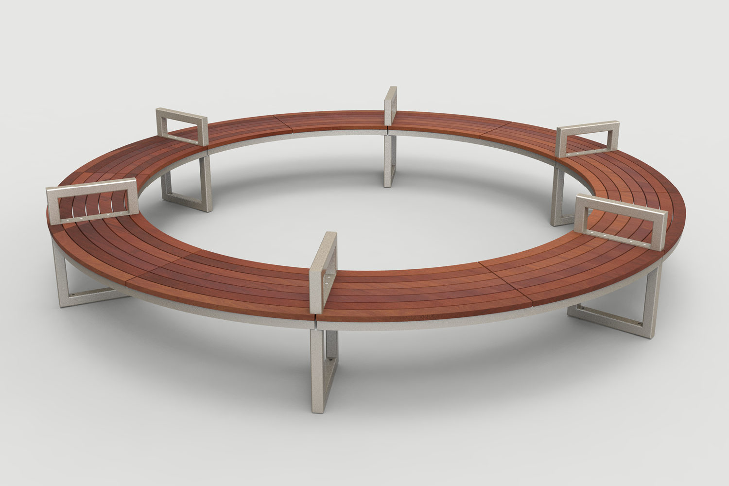 Ogden Layout OGM1900-00020: Circle, left to right slats, ipe wood, square arms and legs