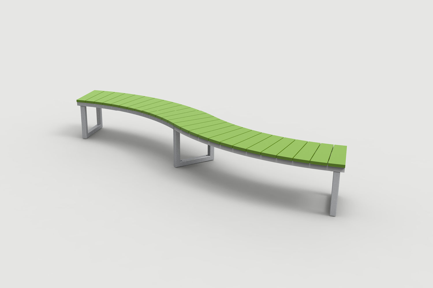 Ogden Layout OGM1900-00023: Combined, wave, front to back slats, HDPE, square legs