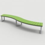 Ogden Layout OGM1900-00023: Combined, wave, front to back slats, HDPE, square legs