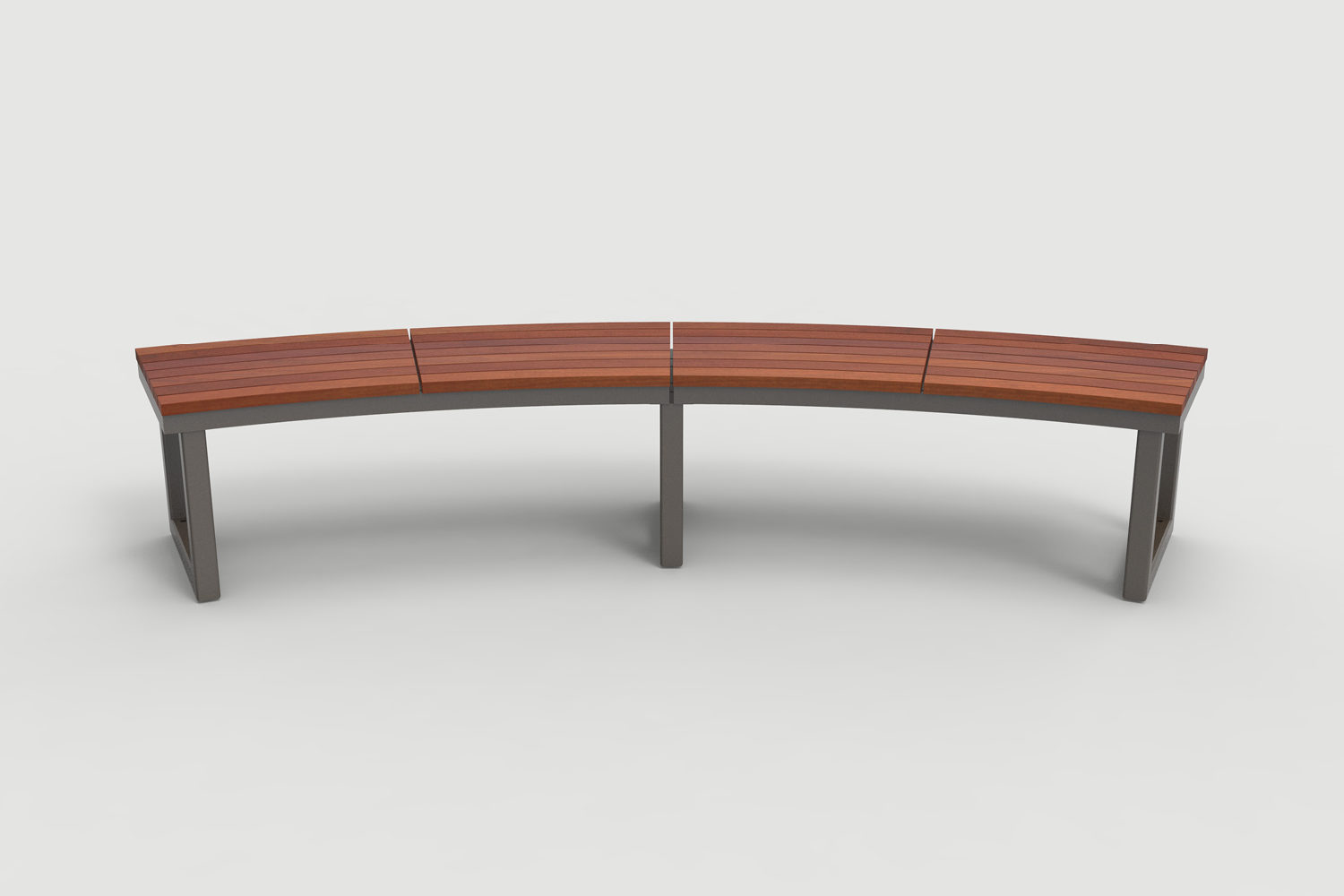 Ogden Layout OGM1900-00024: Arc, left to right slats, ipe wood, square legs