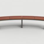 Ogden Layout OGM1900-00024: Arc, left to right slats, ipe wood, square legs