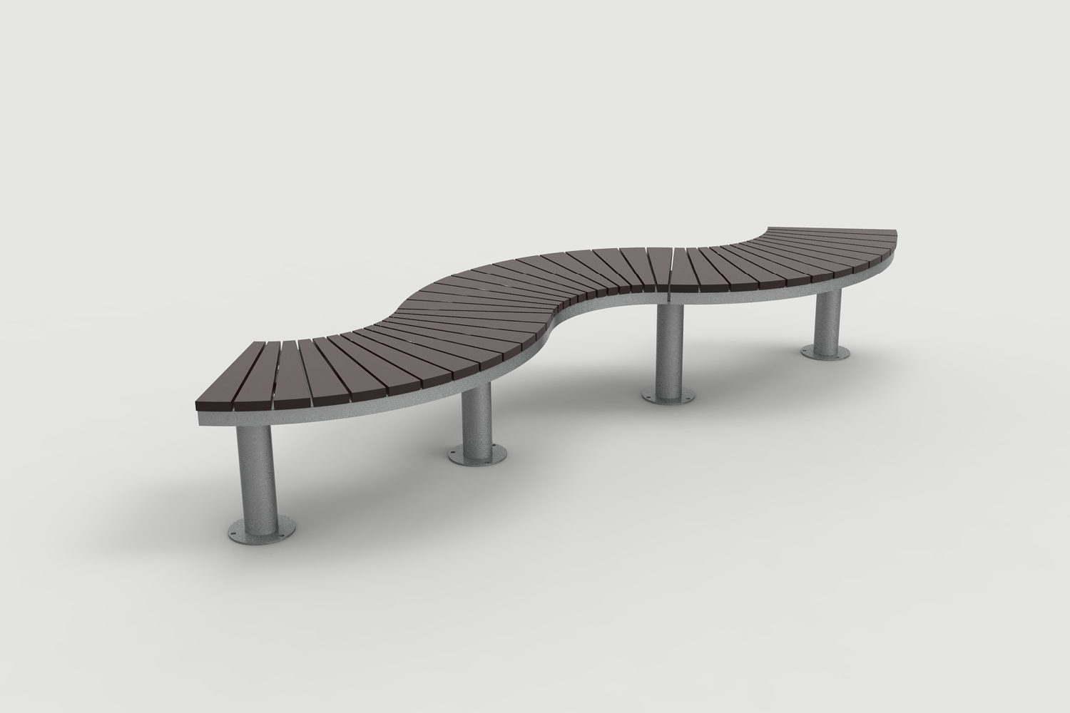 Ogden Layout OGM1900-00030: Combined, wave, front to back slats, pedestal legs