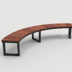 Ogden Layout OGM1900-00031: Arc, front to back slats, ipe wood, square legs