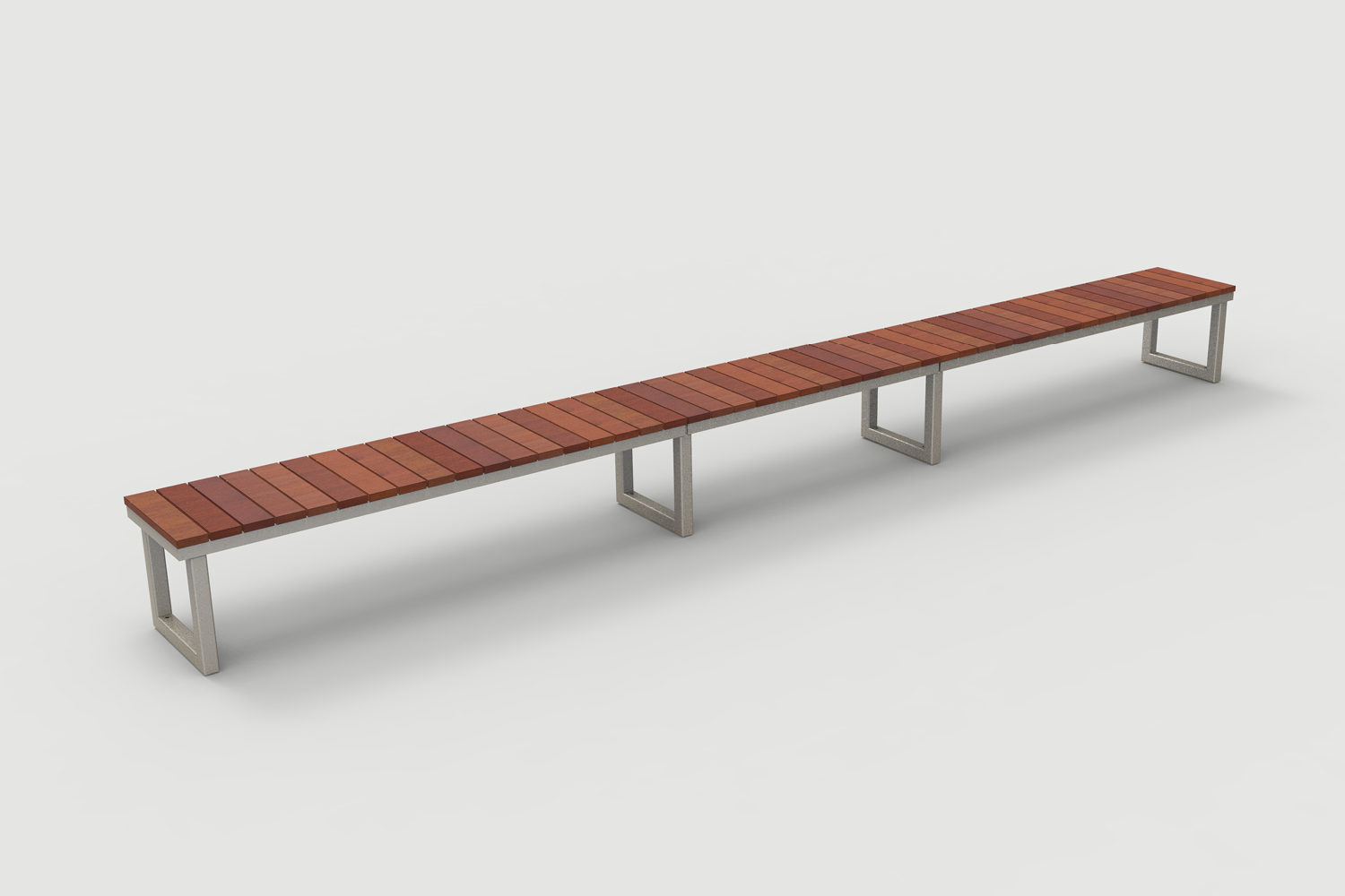 Ogden Layout OGM1900-00041: Backless straight seats, square legs, front to back slats