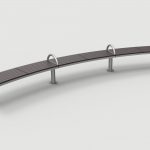 Ogden Layout OGM1900-00045: Arc, left to right slats, hdpe, side arms, pedestal legs