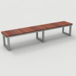 Ogden Layout OGM1900-00068: Backless straight seats, front to back slats, square legs