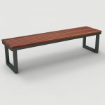 Ogden Layout OGM1900-00103: Backless straight seat, square legs